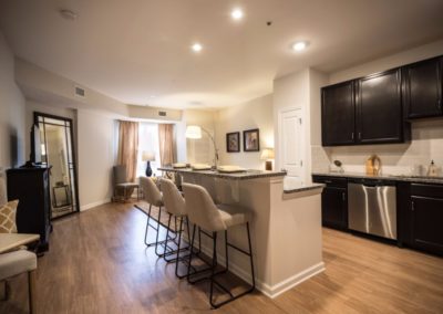 kitchen with breakfast bar in a Chalfont apartment rental