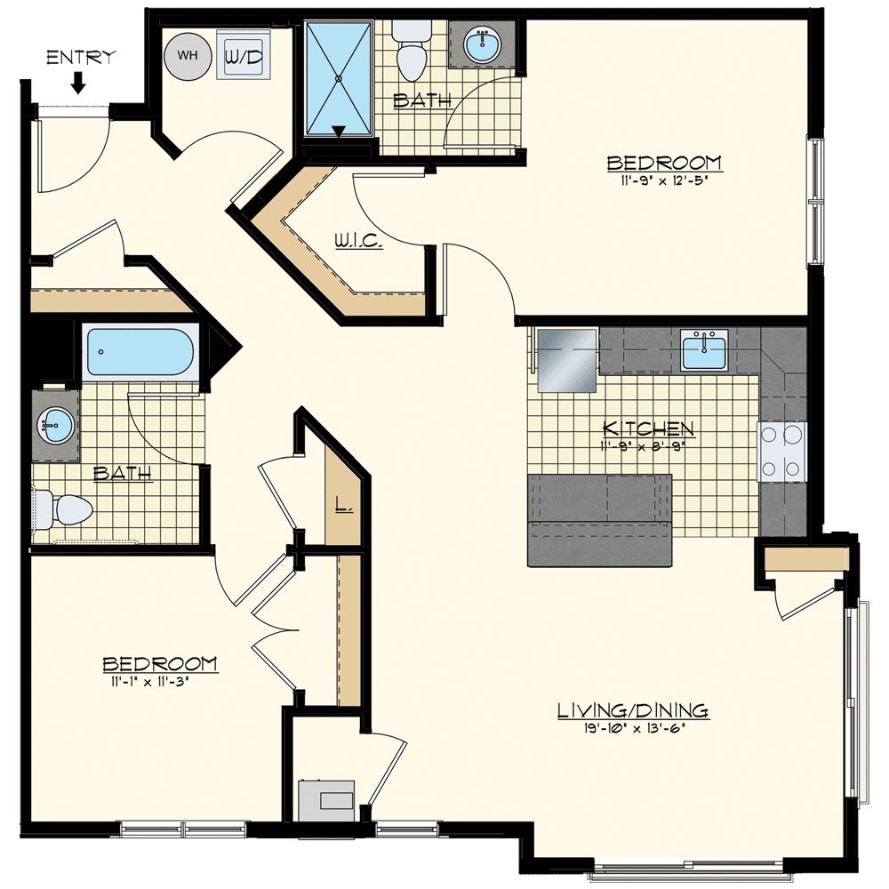 Patriot Station at Chalfont Two Bedroom Floor Plans